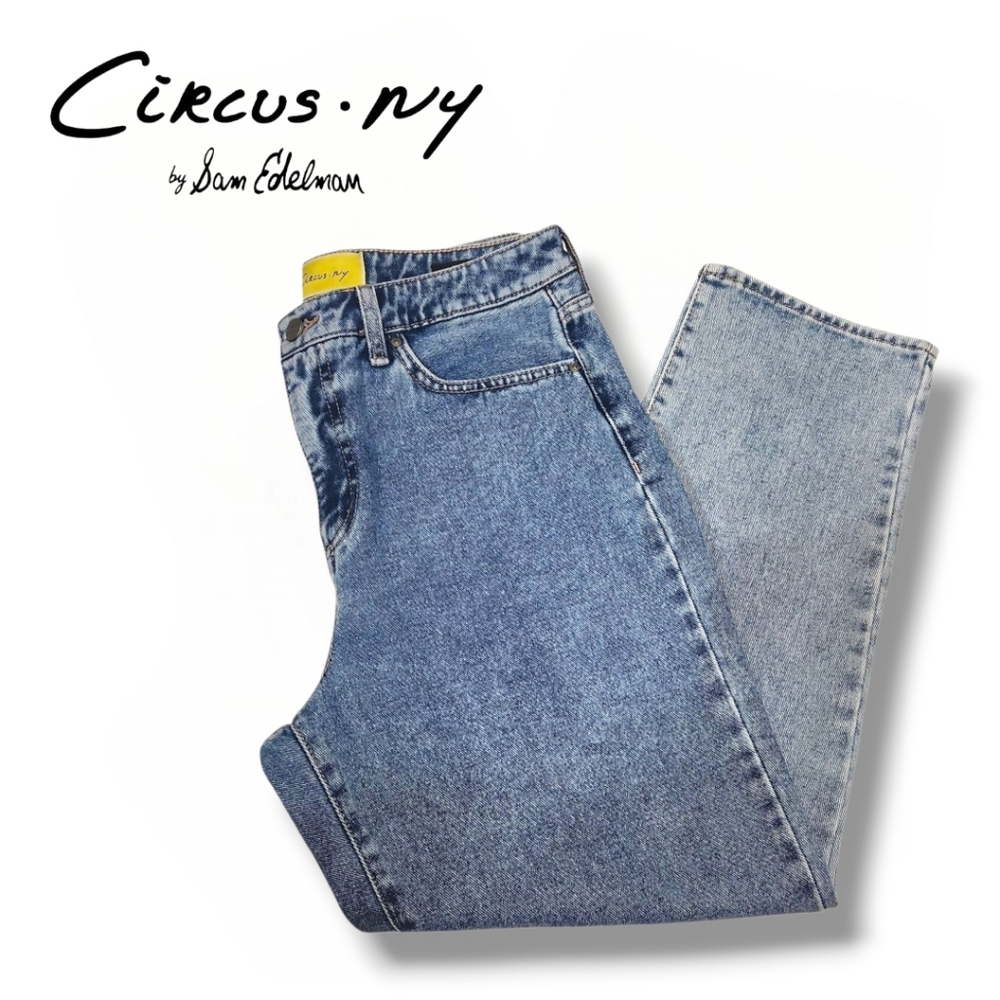 Sam Edelman Circus NY Women's High Rise Relaxed Fit Blue Jeans